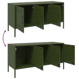 Meuble TV vert olive 100,5x39x50,5 cm acier