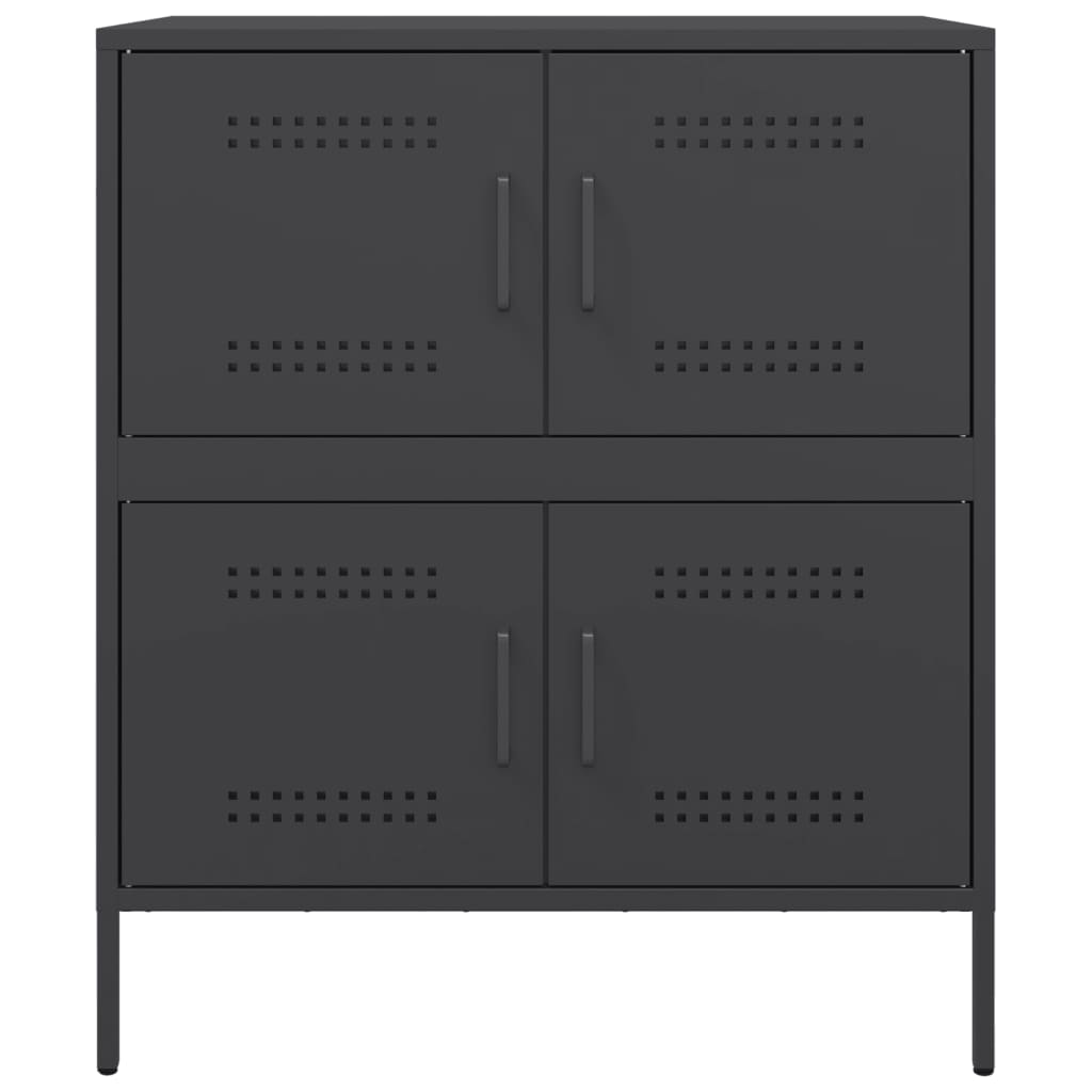 Schwarzes Sideboard 68x39x79 cm aus Stahl