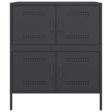 Schwarzes Sideboard 68x39x79 cm aus Stahl