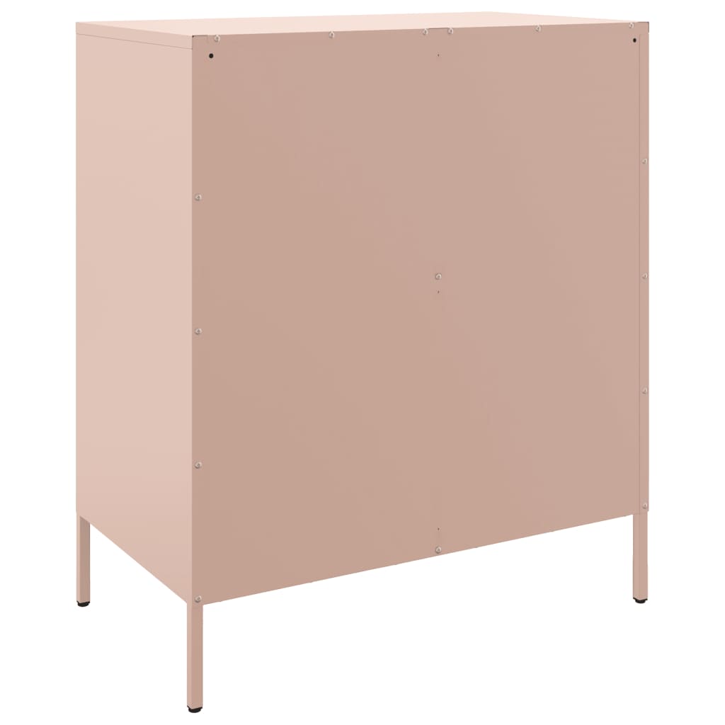 Buffet rose 68x39x79 cm acier