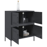 Buffet anthracite 68x39x79 cm acier