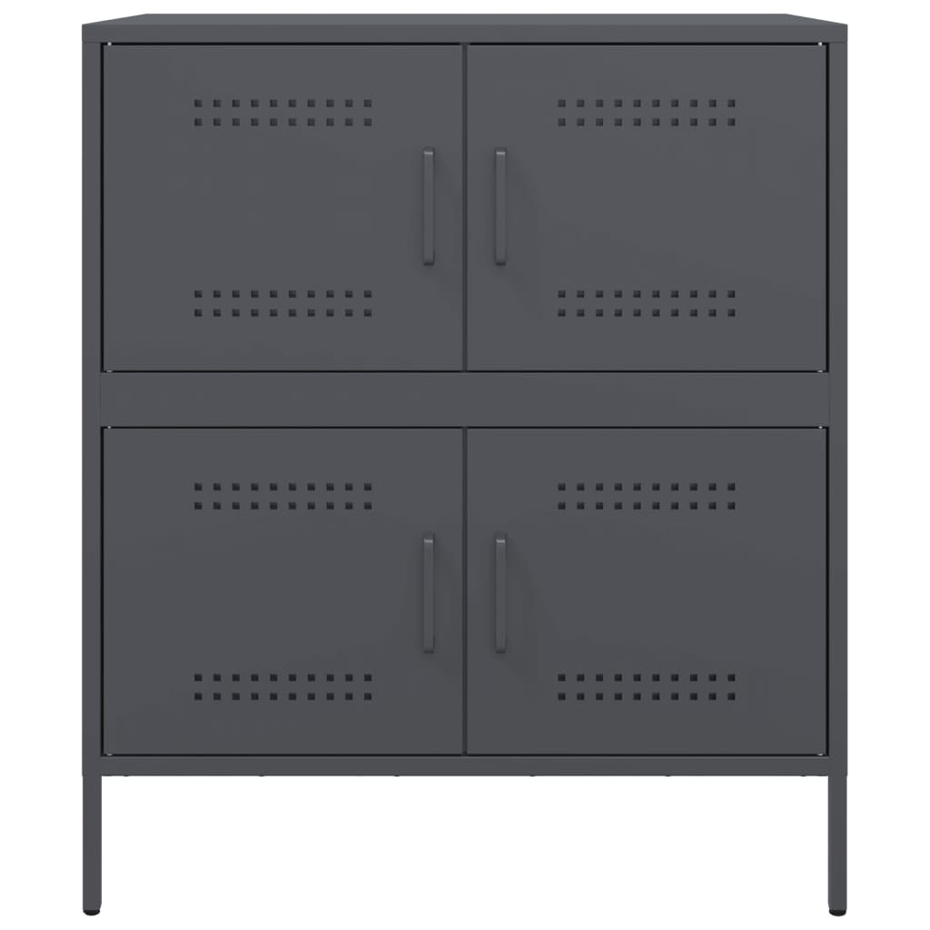 Buffet anthracite 68x39x79 cm acier