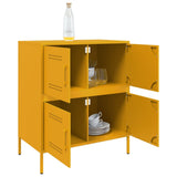 Buffet jaune moutarde 68x39x79 cm acier