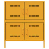 Buffet jaune moutarde 68x39x79 cm acier