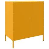 Buffet jaune moutarde 68x39x79 cm acier