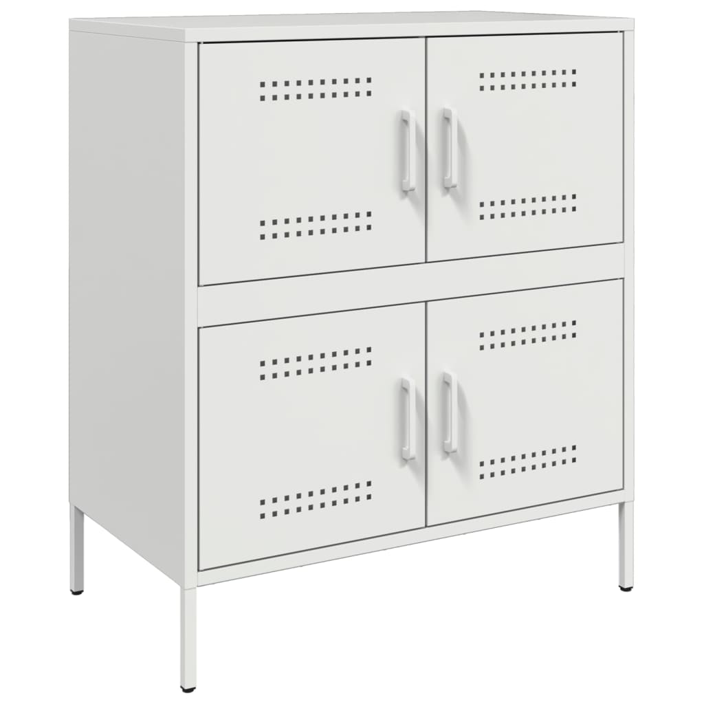 Weißes Sideboard 68x39x79 cm aus Stahl