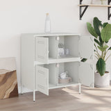 Buffet blanc 68x39x79 cm acier