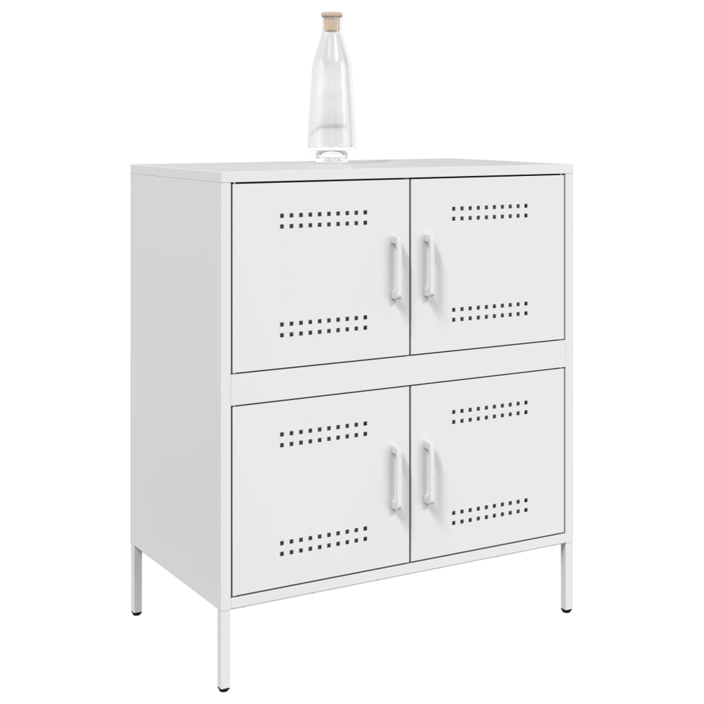 Weißes Sideboard 68x39x79 cm aus Stahl