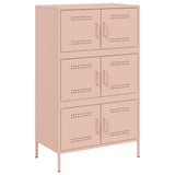 Buffet haut rose 68x39x113 cm acier