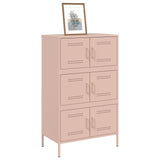 Buffet haut rose 68x39x113 cm acier