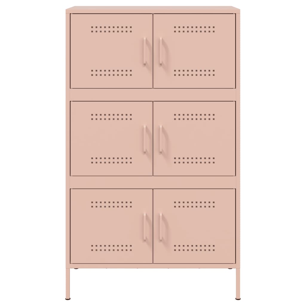 Buffet haut rose 68x39x113 cm acier