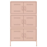 Buffet haut rose 68x39x113 cm acier