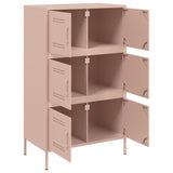 Buffet haut rose 68x39x113 cm acier