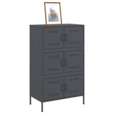 Buffet haut anthracite 68x39x113 cm acier