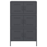 Buffet haut anthracite 68x39x113 cm acier