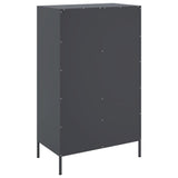 Buffet haut anthracite 68x39x113 cm acier