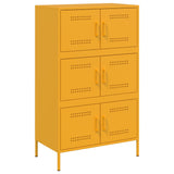 Buffet haut jaune moutarde 68x39x113 cm acier