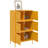 Buffet haut jaune moutarde 68x39x113 cm acier