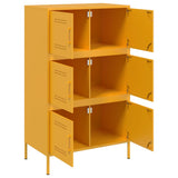 Buffet haut jaune moutarde 68x39x113 cm acier