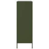 Buffet haut vert olive 68x39x113 cm acier