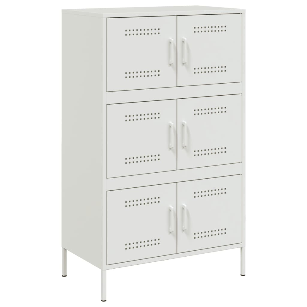 Buffet haut blanc 68x39x113 cm acier