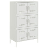 Buffet haut blanc 68x39x113 cm acier