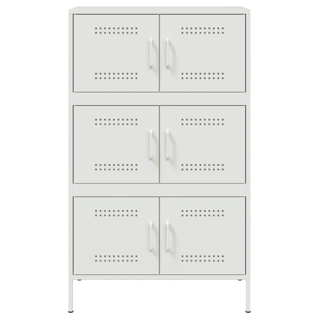 Buffet haut blanc 68x39x113 cm acier