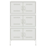 Buffet haut blanc 68x39x113 cm acier