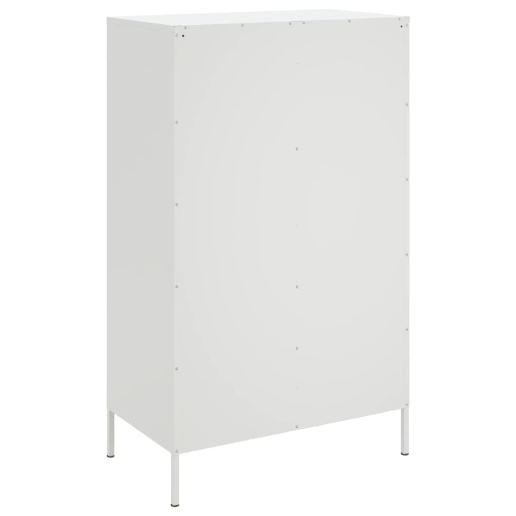 Buffet haut blanc 68x39x113 cm acier