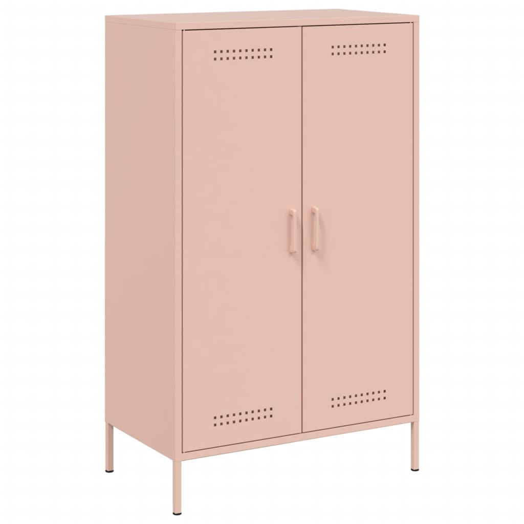 Buffet haut rose 68x39x113 cm acier