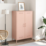 Buffet haut rose 68x39x113 cm acier