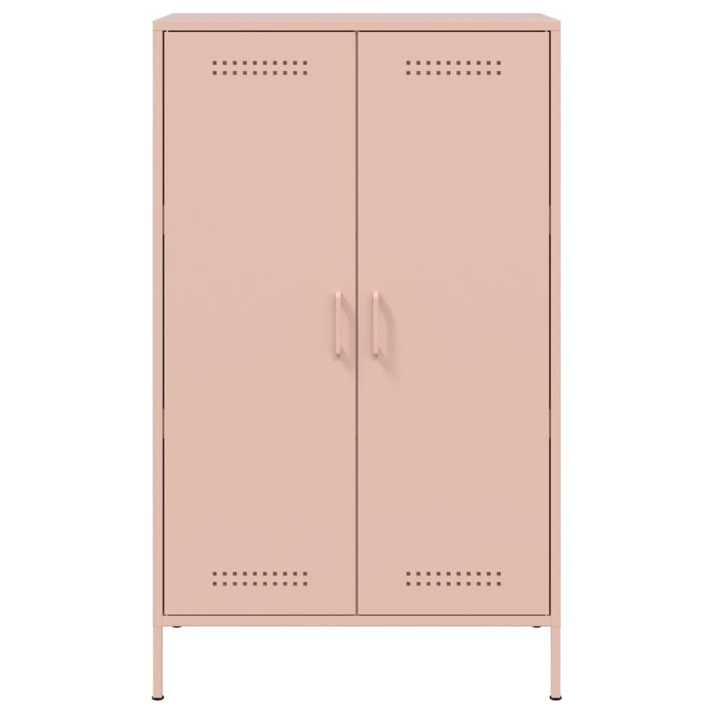 Buffet haut rose 68x39x113 cm acier