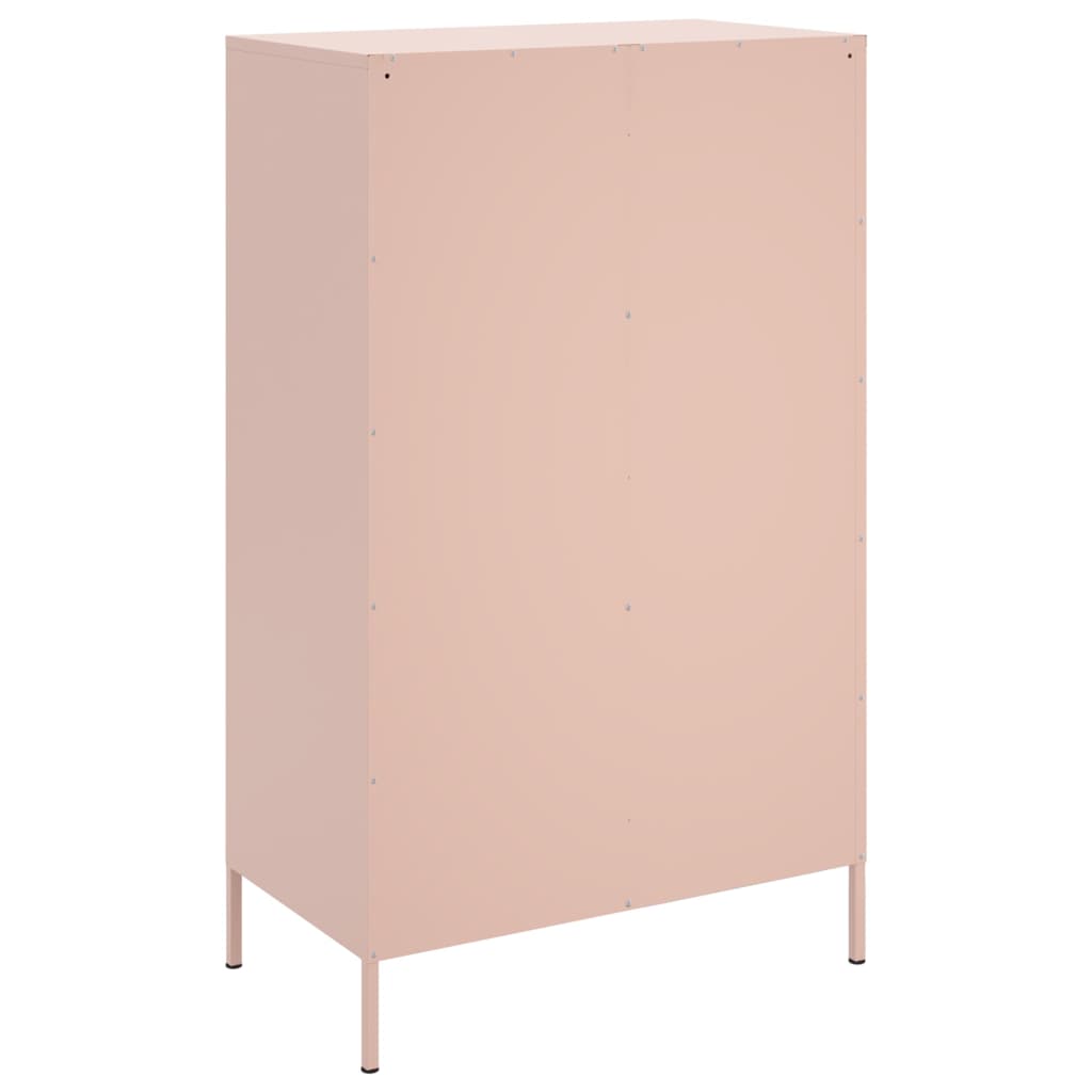 Buffet haut rose 68x39x113 cm acier