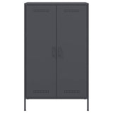 Buffet haut anthracite 68x39x113 cm acier