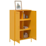 Buffet haut jaune moutarde 68x39x113 cm acier