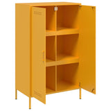 Buffet haut jaune moutarde 68x39x113 cm acier