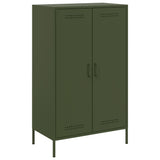 Buffet haut vert olive 68x39x113 cm acier