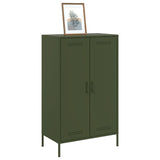 Buffet haut vert olive 68x39x113 cm acier