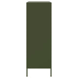 Buffet haut vert olive 68x39x113 cm acier