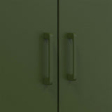 Buffet haut vert olive 68x39x113 cm acier