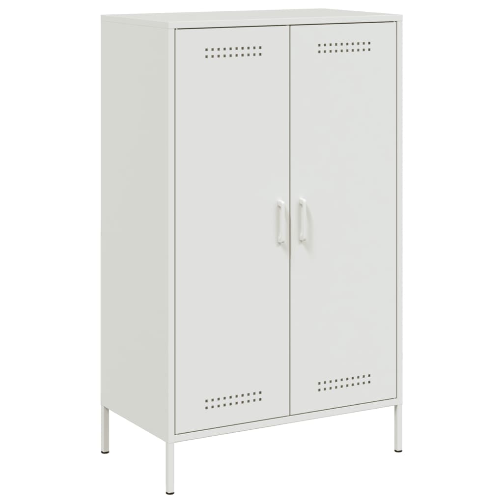 Buffet haut blanc 68x39x113 cm acier