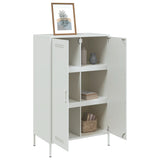 Buffet haut blanc 68x39x113 cm acier