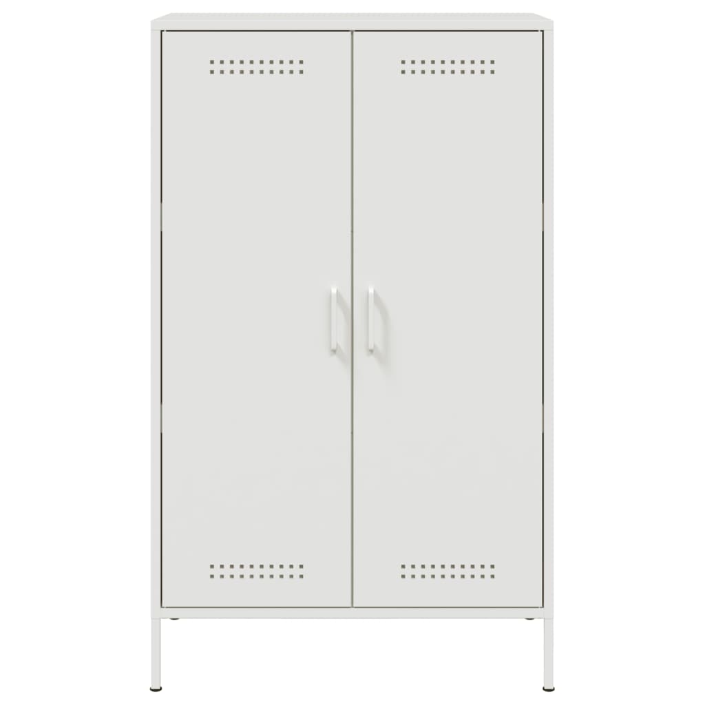 Buffet haut blanc 68x39x113 cm acier