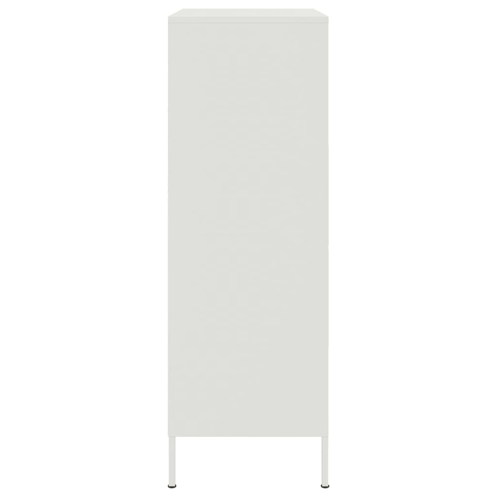 Buffet haut blanc 68x39x113 cm acier