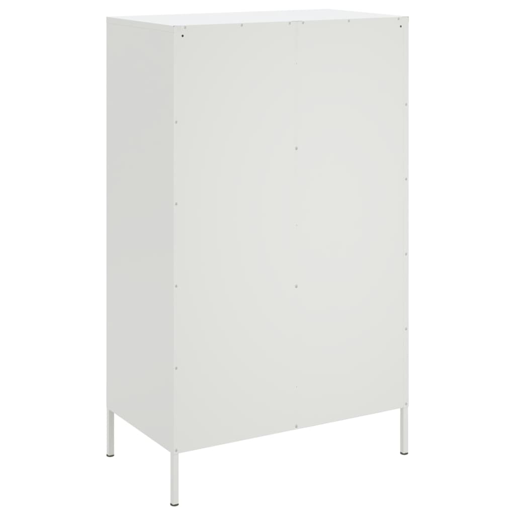 Buffet haut blanc 68x39x113 cm acier