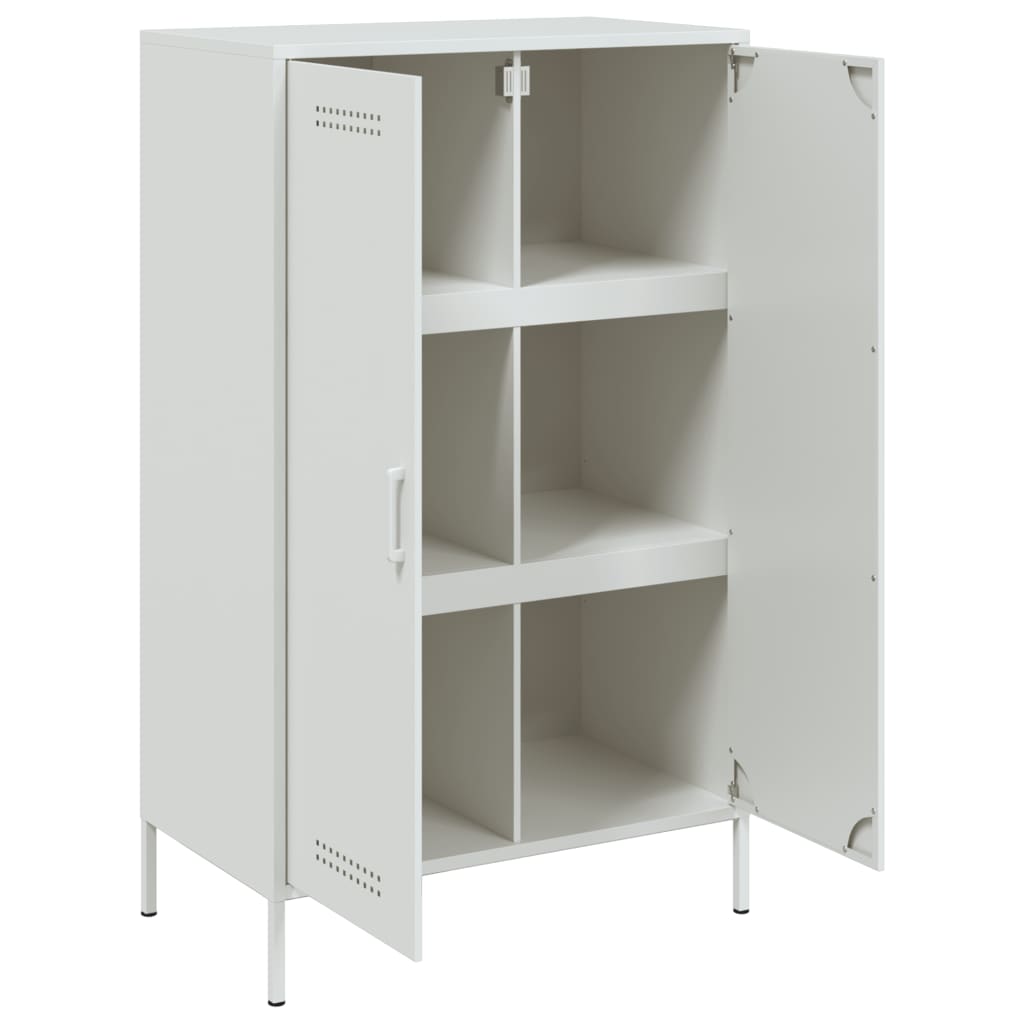 Buffet haut blanc 68x39x113 cm acier