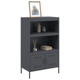 Buffet haut anthracite 68x39x113 cm acier