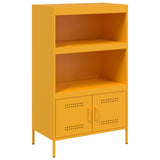 Mustard yellow high sideboard 68x39x113 cm steel