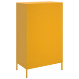 Mustard yellow high sideboard 68x39x113 cm steel