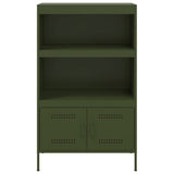 Buffet haut vert olive 68x39x113 cm acier